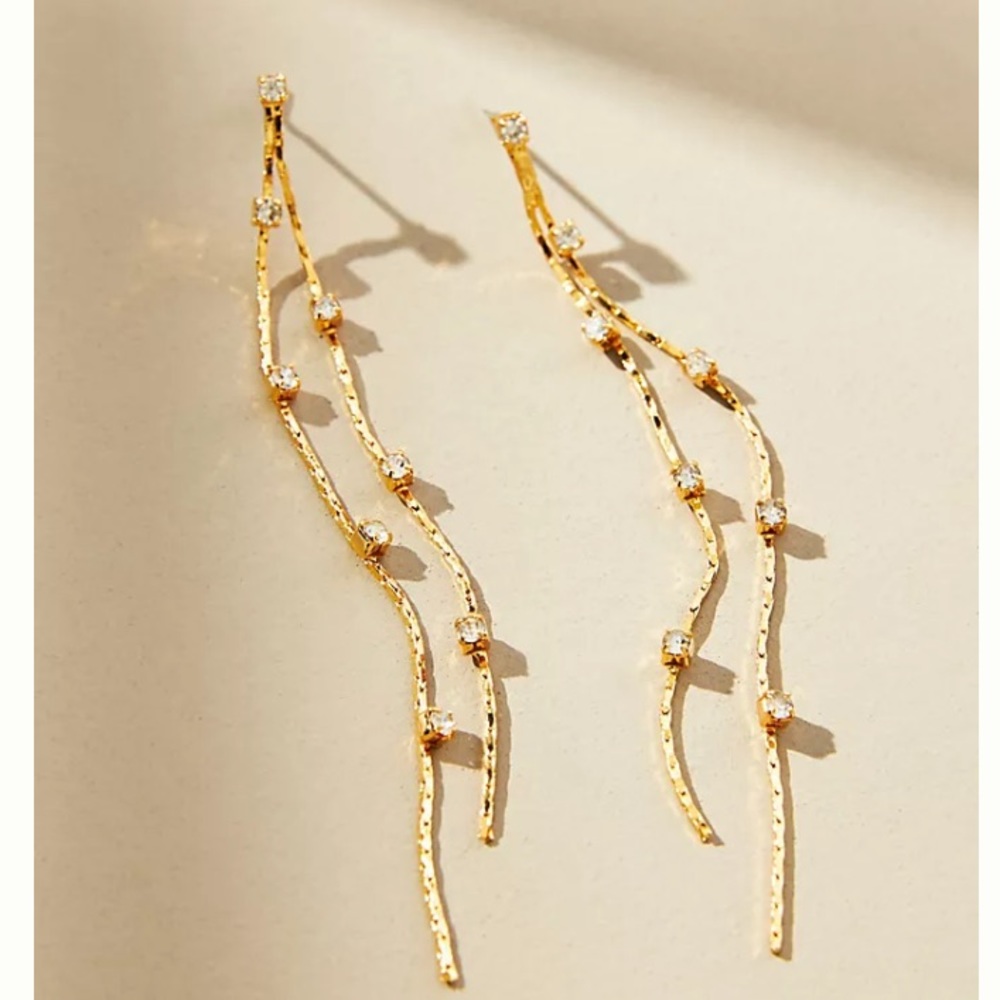 Whisky sparkle drop earrings